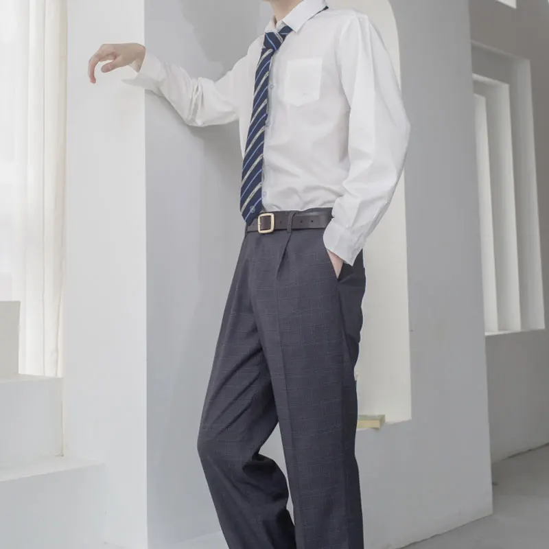 Japanischen Jk DK Uniform Männer Weiß Shirt Mittleren Hohe Student Schule Uniformen Lange Kurzarm Bluse für Jungen Größe XS-3XL seifuku