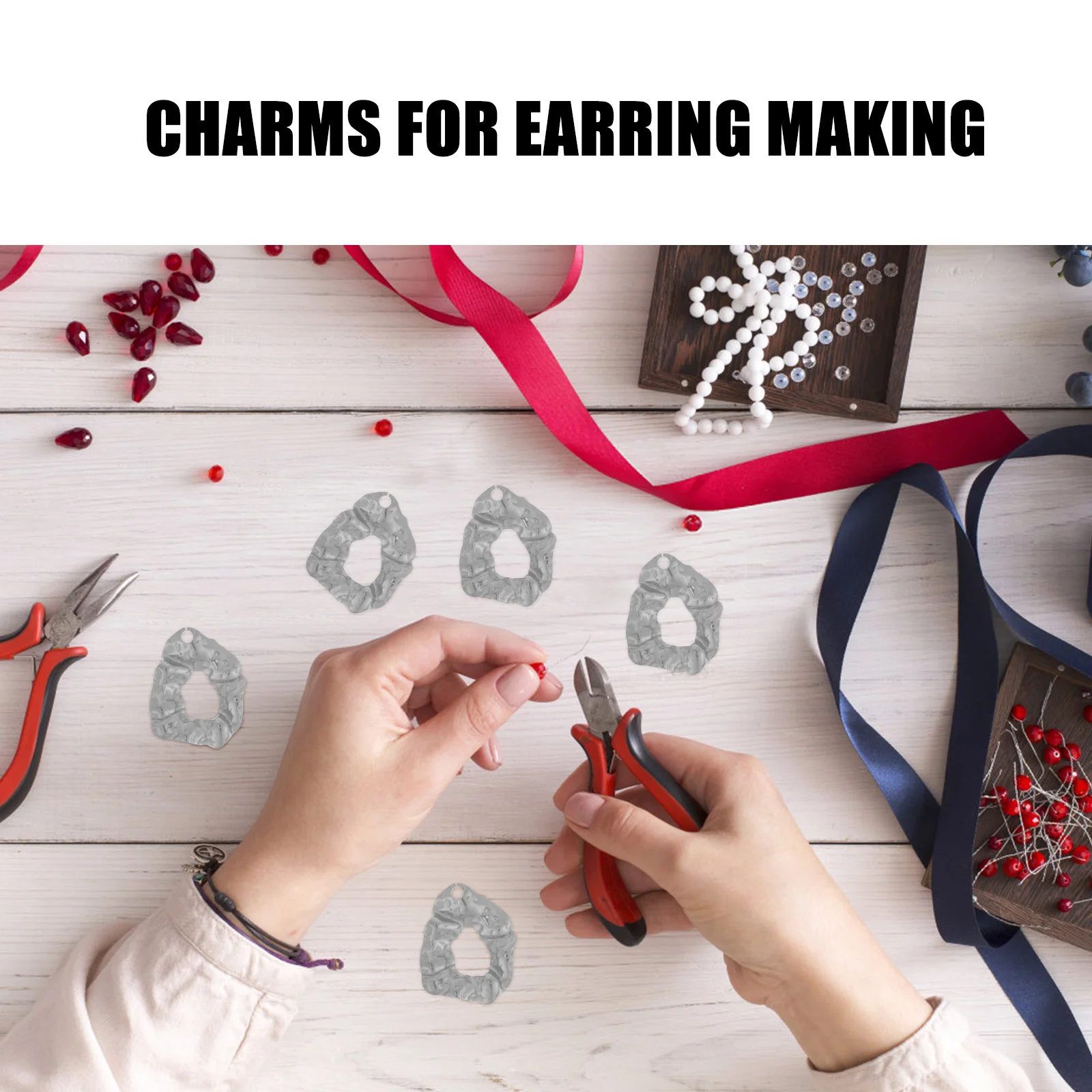 

5Pcs Stainless Steel Earring Charms Creative Jewelry Pendants DIY Earrings Making Craft Supplies Decorative Earring Charms