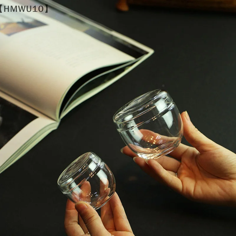 Small Glass Jar With Lid Sugar Container Bottles Kitchen Storage Glass Jars Transparent Mini Tea Storage Bottle