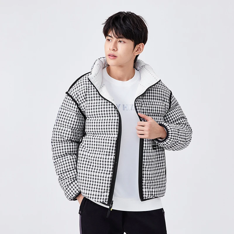 Semir-chaqueta Reversible con cuello levantado para hombre, abrigo cálido y a la moda, novedad de invierno, 2023