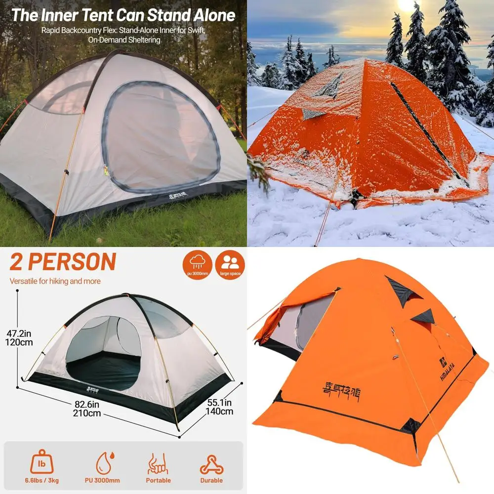 

4-Season Waterproof 2-3 Person Tent for Winter Camping, Hiking, and Mountaineering