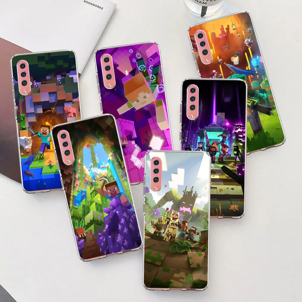 Mine C-Crafts Game My World Case for Samsung Galaxy A50 A50s A20 A30 A20e A30s A40 A02s A03s A70 A70s A7 Soft Clear Phone Cover