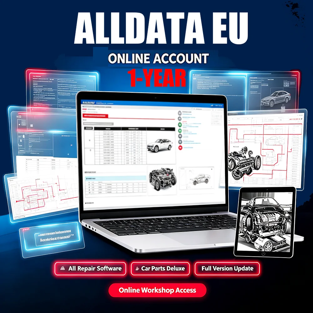 1-Year ALLDATA EU Online Account Full Version for Car Data Workshop Car Repair Online Software Database Web Login Update to 2027