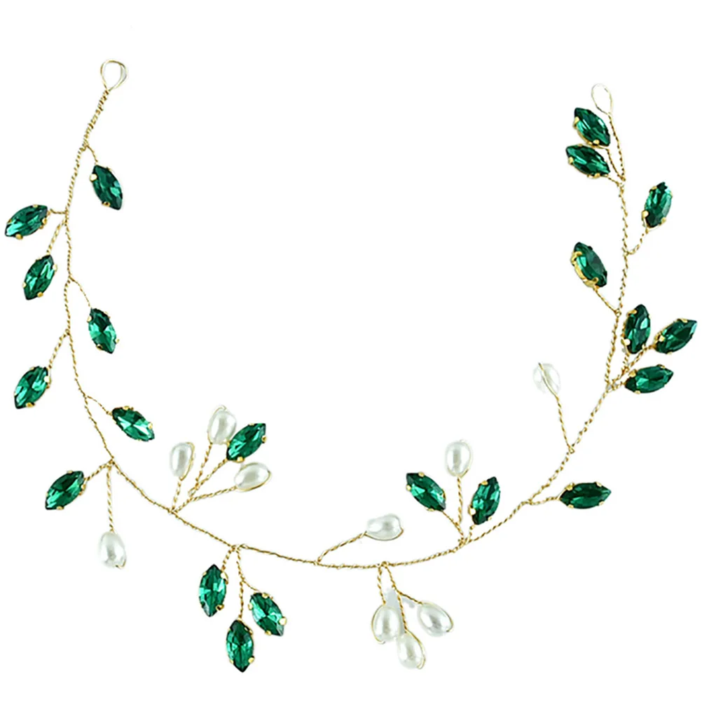 

Rhinestone Pearl Vine Silver TS1753 Bridal Accessories Rhinestone Pearl Hair Vine Wedding Prom Banquet Decorative Women