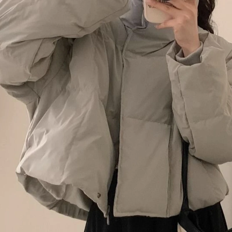 

Short Collar Thickened Cotton-padded Jacket Women's Winter Warm Little Bread Coat in 2025