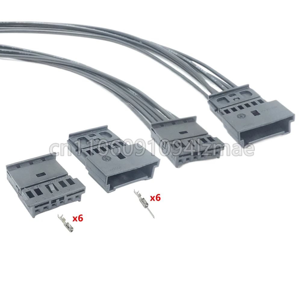 

6-контактный разъем освещения номерного знака багажника автомобиля, вилка рулевого колеса для VW BMW 1719684-1 1703874-1 4B0971978B 4B0 971 978
