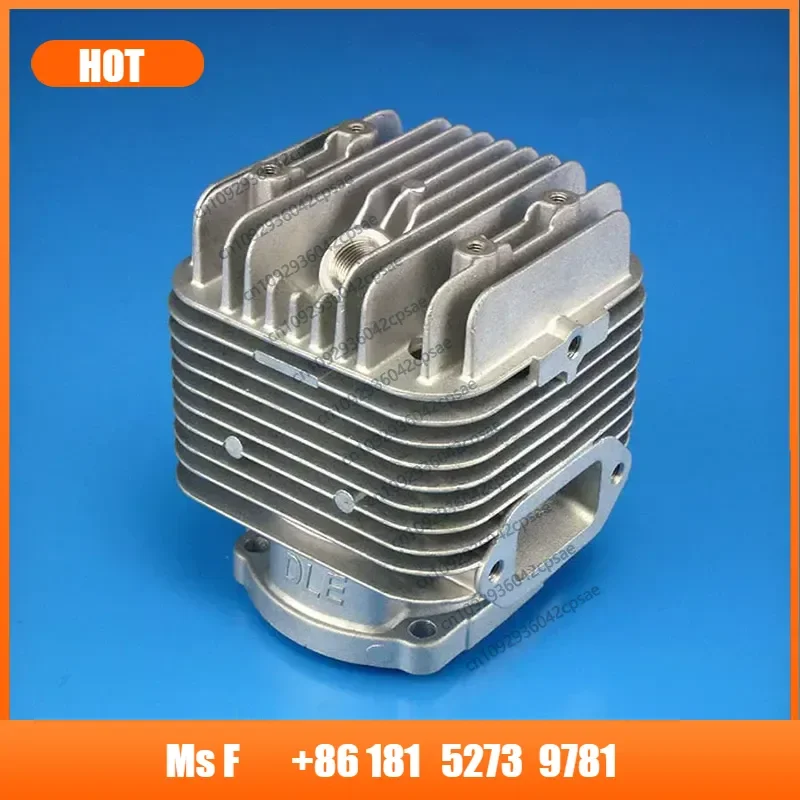 DLE200 Air Cooled Cylinder Assembly, Multi-Fin Heat Dissipation Aluminum Alloy Cylinder Block Replacement Accessory