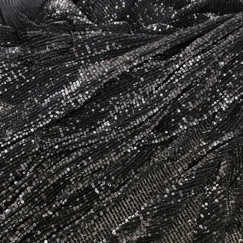 Pleated Sequin Fabric for Performance Dress Designer Wholesale Cloth Diy Apaprel Sewing Fabric Meters Material