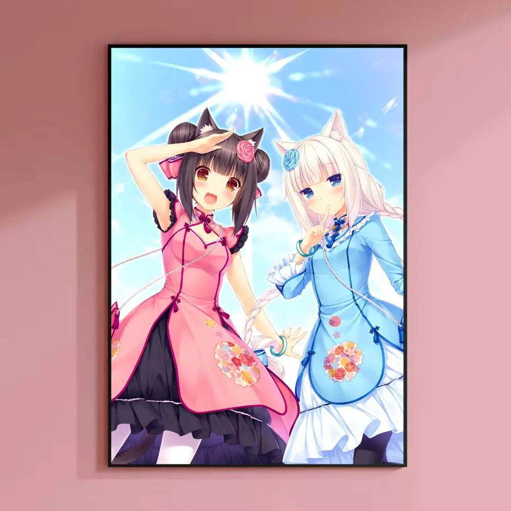 Chocola Vanilla N-Nekopara Poster HD-Leinwand-Wandkunst, wasserfester Druck für Schlafzimmer, Wohnzimmer, Heimdekoration, Geschenk – Detail 12