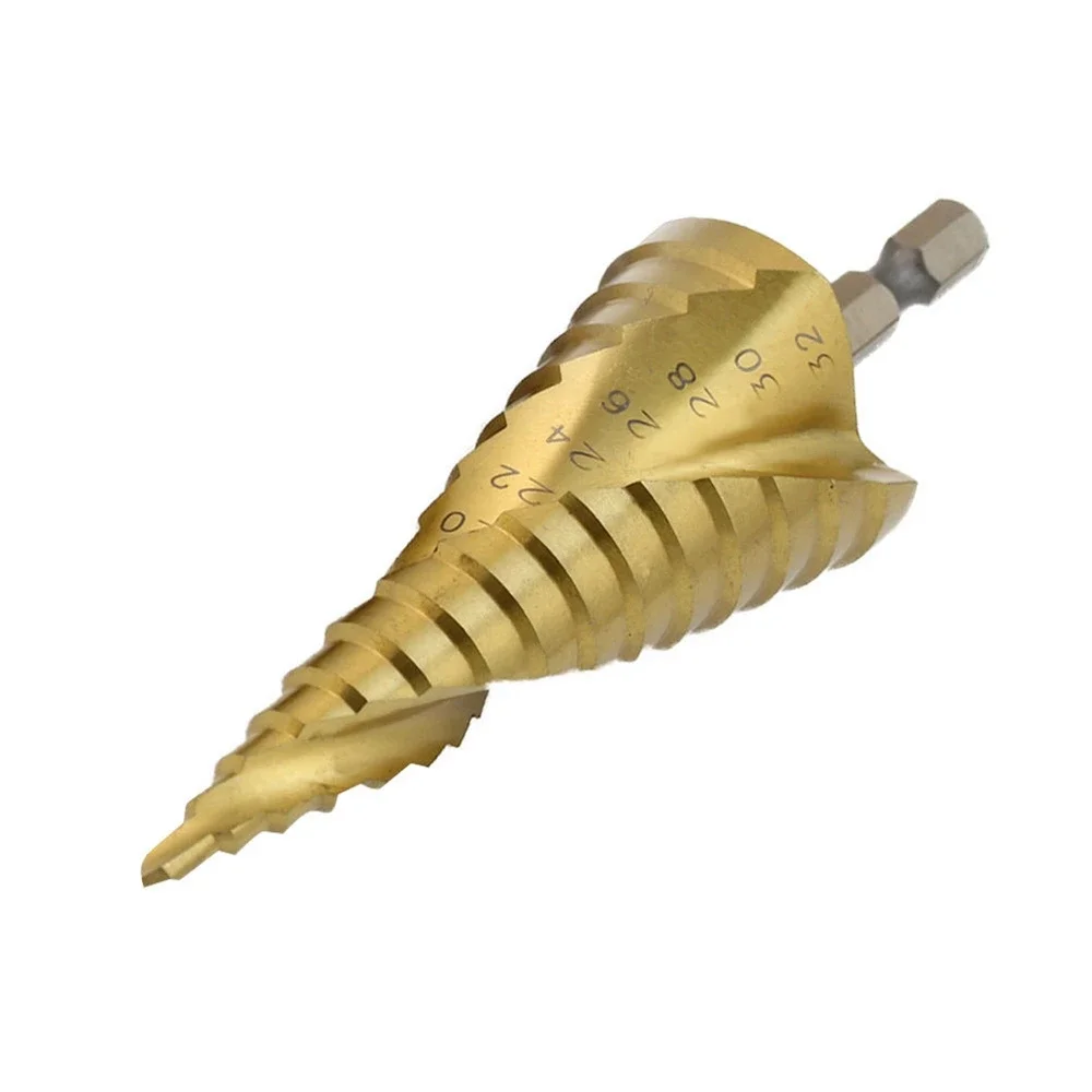Juego de brocas cónicas escalonadas de acero HSS, herramientas de corte de agujeros de 4-12mm, 4-20mm, 4-32mm, vástago hexagonal para carpintería, 3 piezas