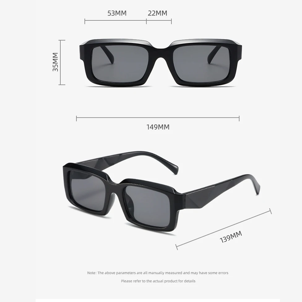 Fashion Rectangle Sunglasses Women For Men 2024 Luxury Brand Designer Sun Glasses Vintage Punk Popular Pink Eyeglasses UV400