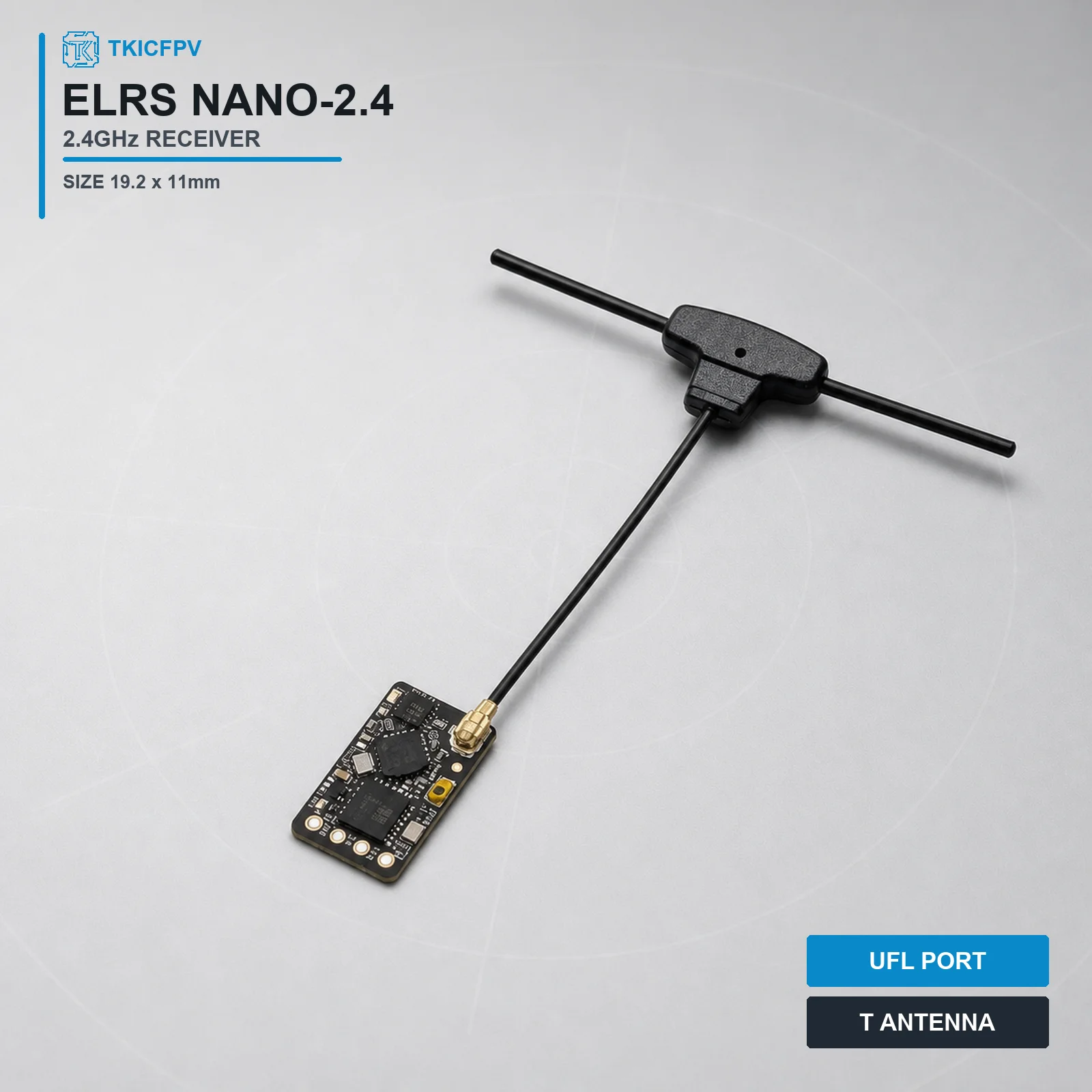 TKIC ELRS Nano 2.4GHz Receiver ExpressLRS Nano RX For FPV Drone RC Model Aircraft Racing Quadcopter With CRSF UART Pads 5V Input