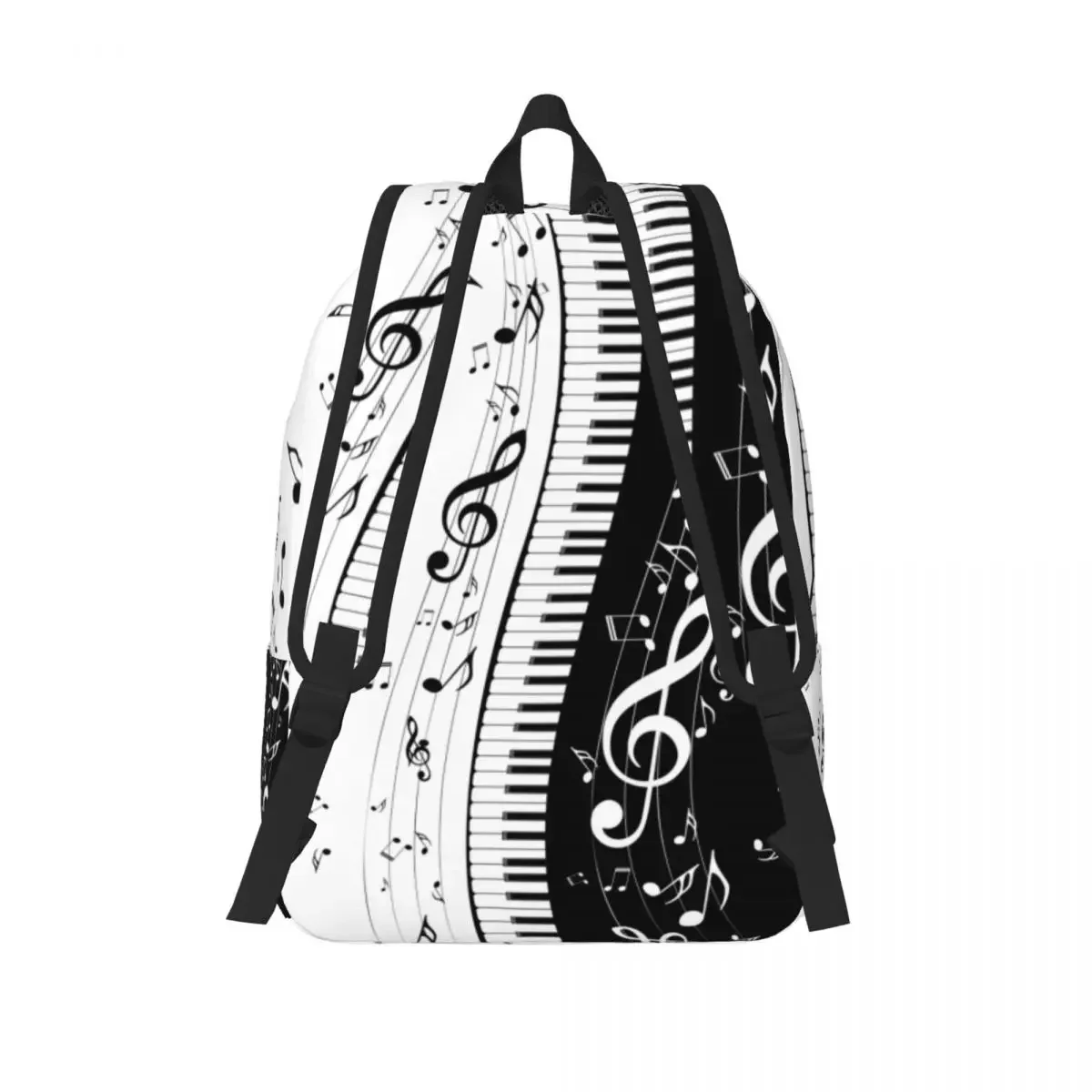 Aesthetic Piano Bag Musical Notes Backpack Unisex School Student Pianos Music Pianist Book Bags Boy Girl Canvas Daypack Gift