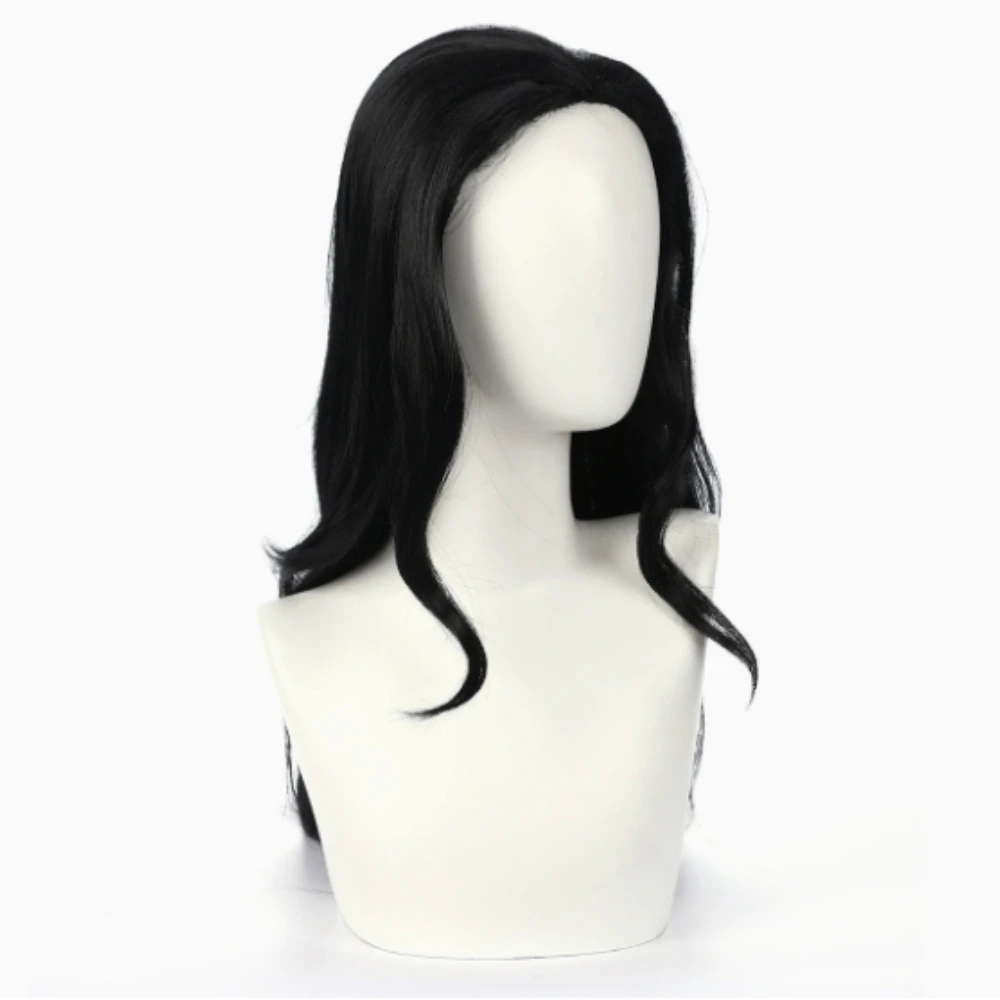 Archaeologist's Son of the Devil, black long straight middle-parted cosplay wig
