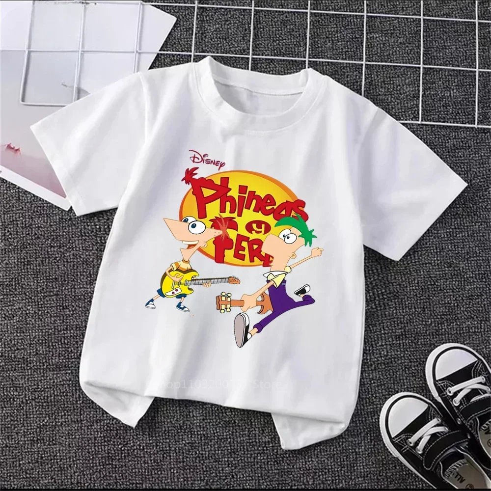 Trendy Disney Phineas and Ferb Tees! Soft, Breathable Shortsleeve Tops for Kids 3-14, Featuring Favorite Cartoon Characters