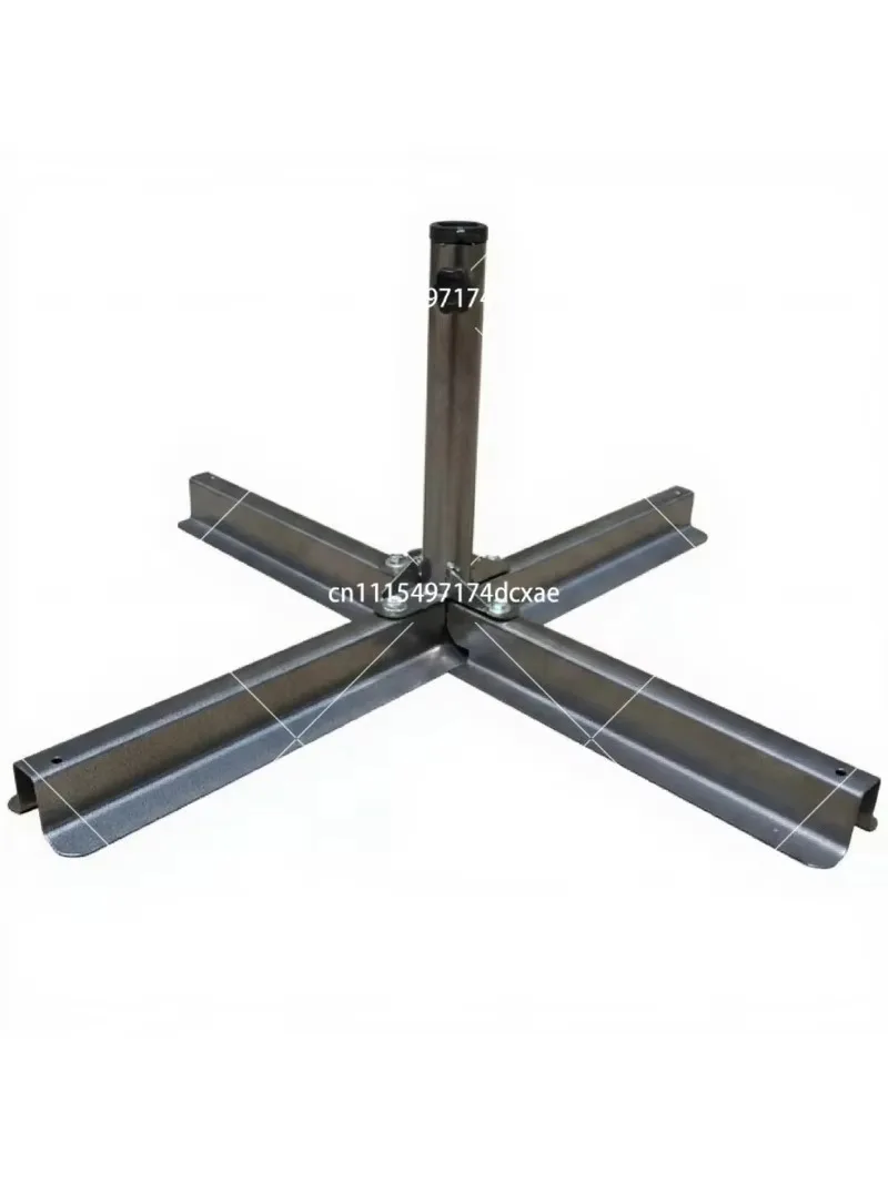 Foldable Cross-Shaped Umbrella Base Stable Windproof Parasol Holder for Outdoor Patio Backyard Garden