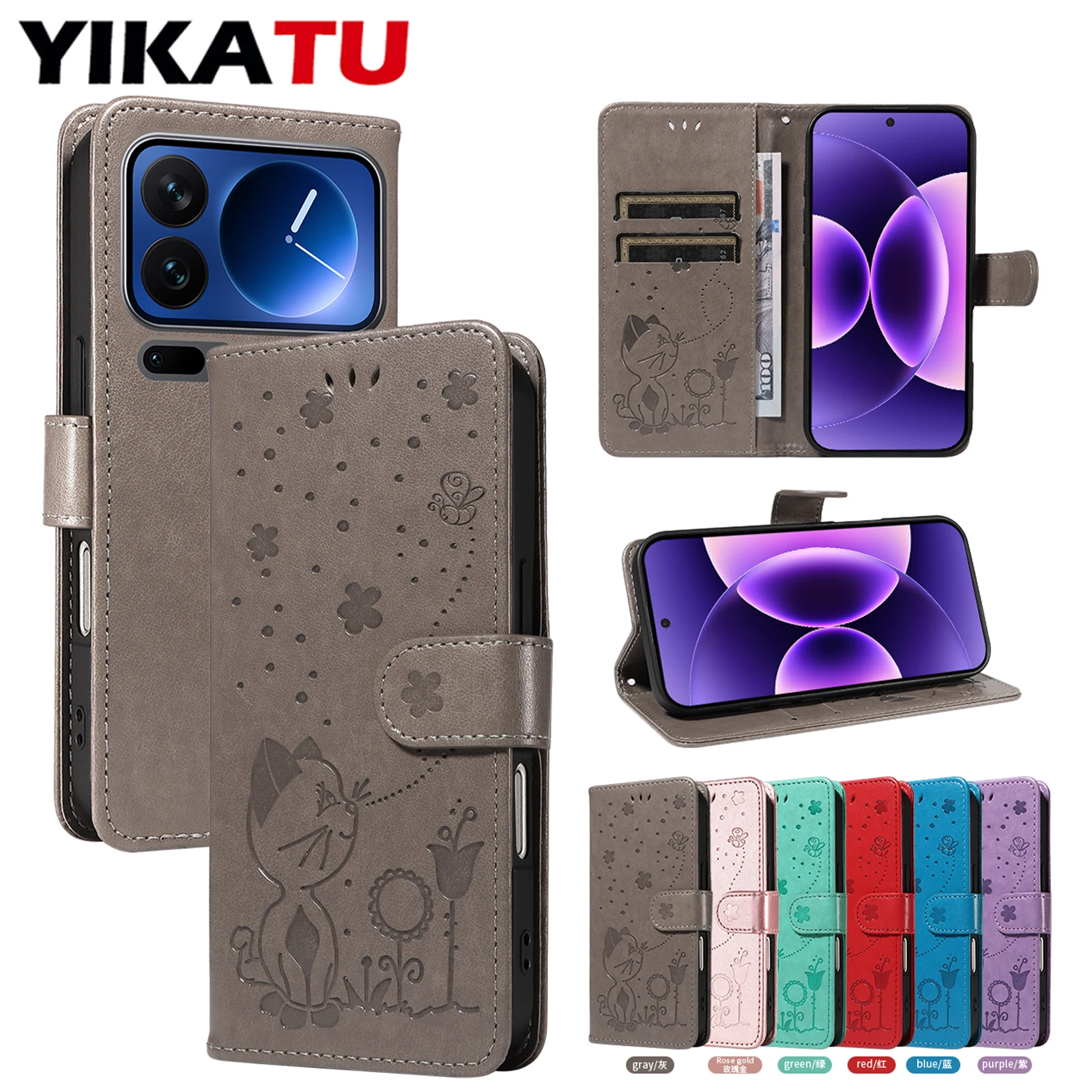 

Magnetic Wallet Case For Xiaomi 11 12 13 Lite 15T 14T 13T 12T 11T 17 Pro Max 14 15 Ultra 5G Multi-Functional Multi Phone Cover
