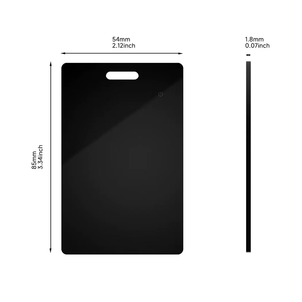 محفظة بطاقة تتبع بلوتوث للشحن اللاسلكي، جهاز مضاد للخسارة، بطاقة تتبع محدد موقع الذكاء فائق النحافة لحقائب جواز السفر