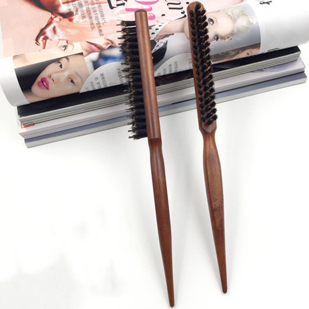 

Natural Boar Bristle Hair Brush Wooden Handle Scalp Massage Durable Gentle Comb Blood Bristle Brush for Hair