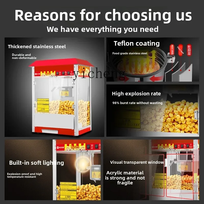 

X2 popcorn machine commercial stall with automatic new small household night market mobile special pot