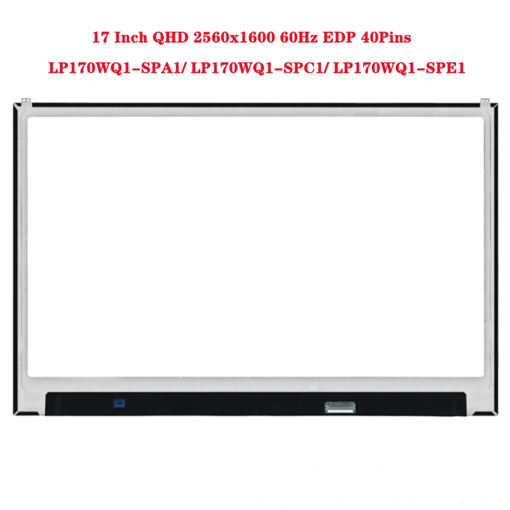 LP170WQ1-SPA1 LP170WQ1-SPC1 LP170WQ1-SPE1 17 inch LCD Screen IPS Panel Laptop Display QHD 2560x1600 60Hz 40Pins