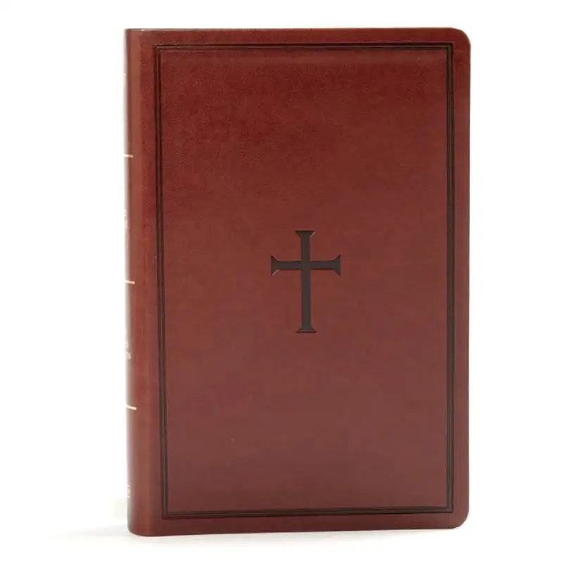 Large Print KJV Personal Size Reference Bible - Brown Leathertouch Edition