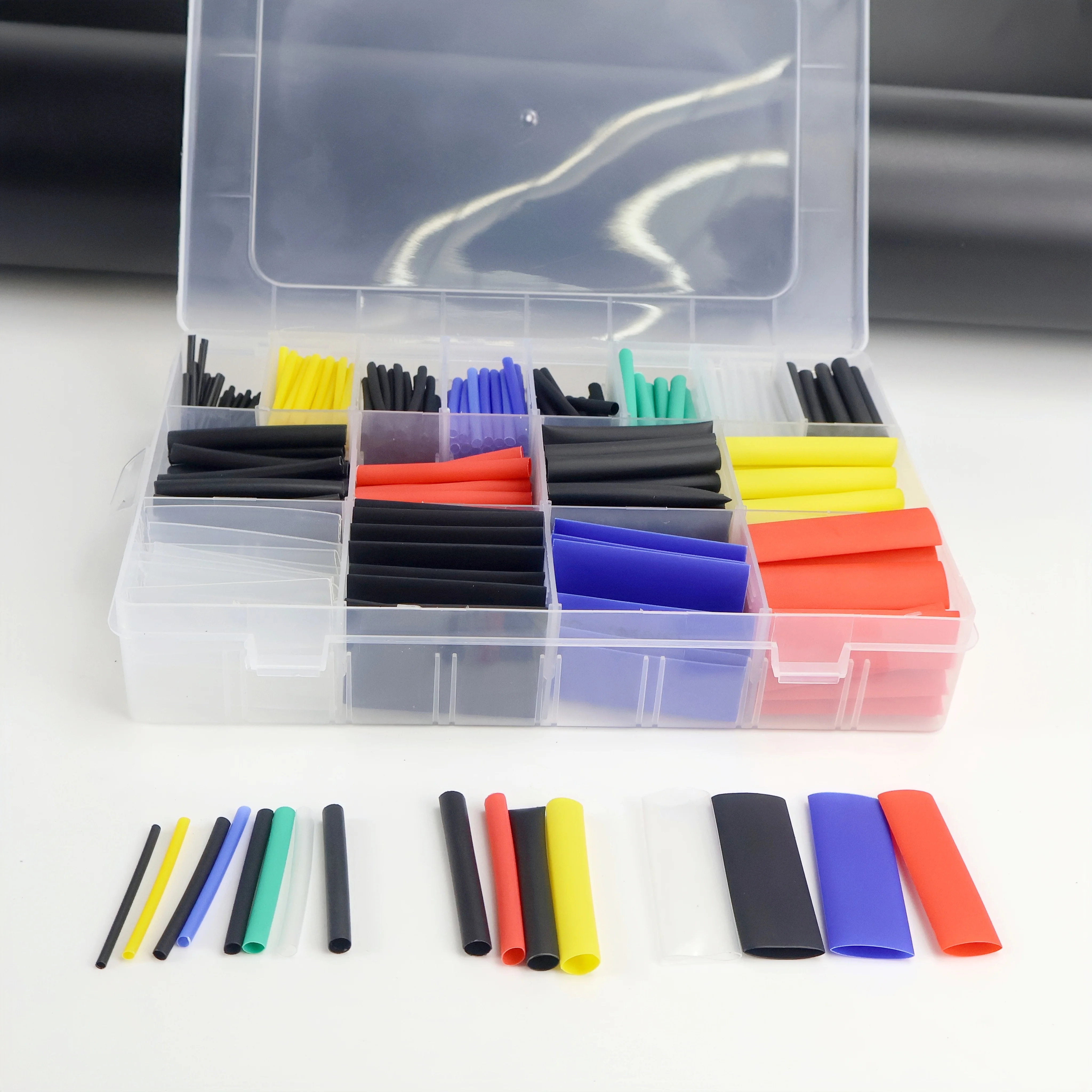 328/580PCS Colored Heat Shrink Tube Kit; Heat Resistant Pipe; Electrical Connection Cable Insulation Tube Protector