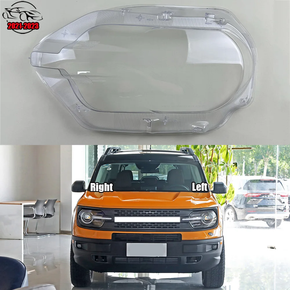 

For Ford Bronco Sport 2021-2023 Headlight Cover Boutique Transparent Lampshdade Headlamp Shell Plexiglass Replace Original Lens