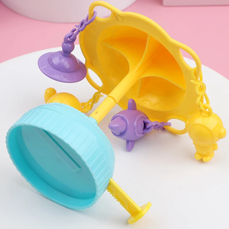 Creative Fun Hand-push Handheld Amusement Park Gears Carousel Ferris Wheel Spacewalk Toys Children Cartoon Toys