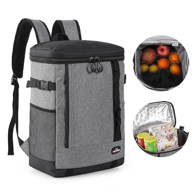 

Large Capacity Backpack Cooler Food Bag Picnic Lunch Storage Thermal Insulation Bags Thicken Portable Refrigerators For Lunch