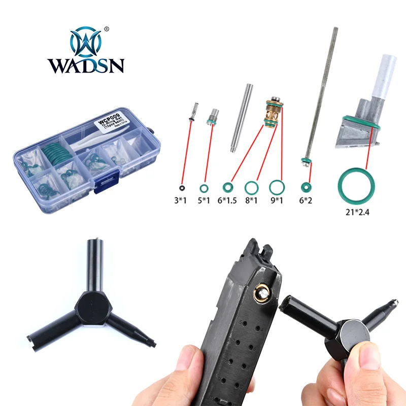 טקטי אוויר-רסק טקטי אוויר-רסק אקדח לגב מראווי גפרף 17 סט טבעת סיליקון שטוחה ירוקה