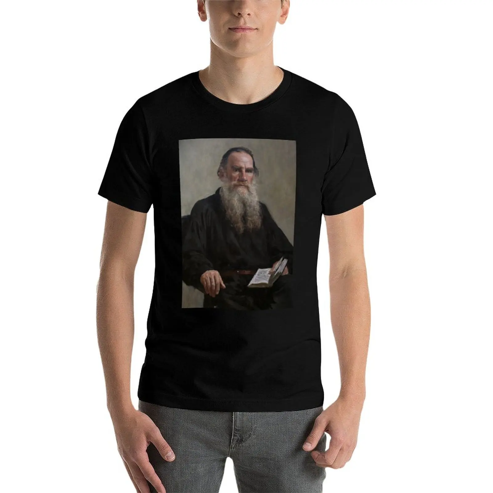 

Leo Tolstoy T-Shirt men t shirt cotton 100% man t shirts graphic man t shirts cotton T-Shirt