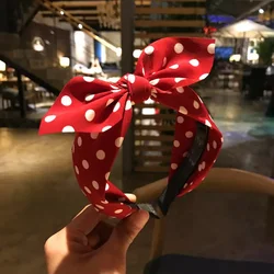 Hair Accessories Women's Headband Bow Knot Sweet Korean Style Polka Dot Hairband Cute Hair Hoop Headwear Headdress Girl Gifts