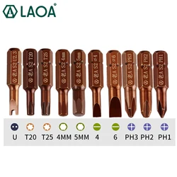 LAOA S2 Screwdriver Bit 10pcs High hardness Screwdriver Extension Rod