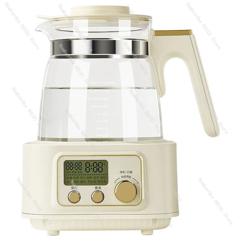 All-Glass Constant-Temperature Electric Kettle,Smart Water Boiler and Milk Warmer,Household Multi-Purpose Hot Water Pot