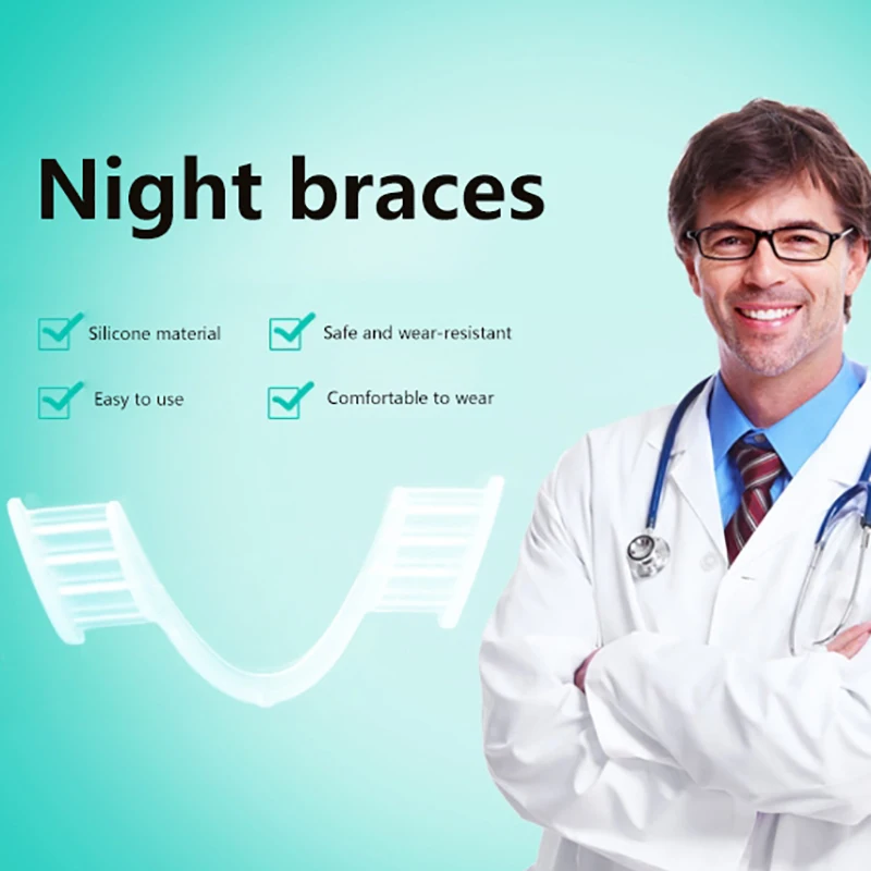 

Mouth Teeth Guard For Teeth Grinding 2Pcs/Box Dental Night Rubber Protection Mouth Guard Mouth Clenching Guard For Grinding Teet