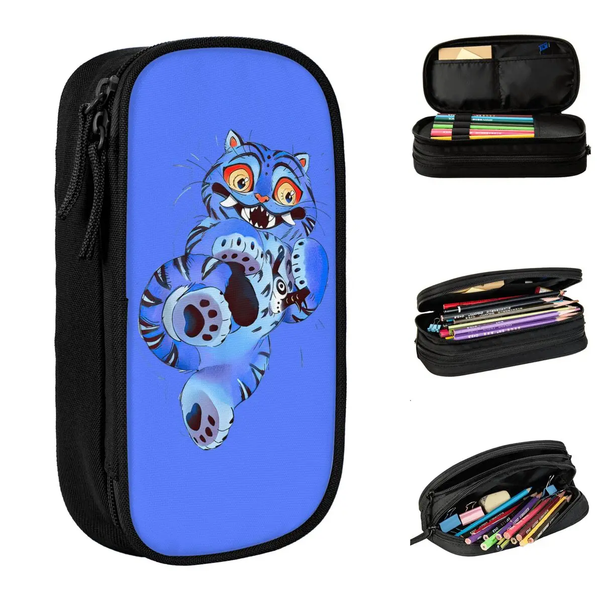 

Kpop Demon Hunters Cute Derpy Tiger Pencil Case Girls Boys Fashion Pen Box Graphic School Pencil Cases Stationery Organizer Gift