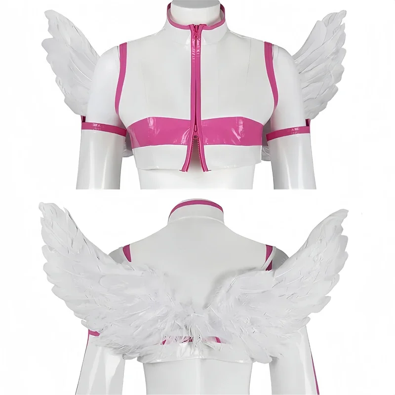 2025 أنيمي الأبعاد Verilding Lilysa Amano Liliel تأثيري حلي Pruik Vleugel Kousen Rok مجموعة Leer Wit موحدة Meisjes