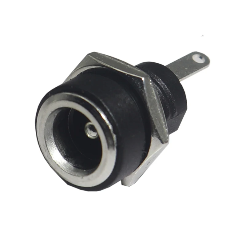 【5PCS】3A 12V 5.5x2.1mm Plastic Male Plugs DC022 DC Power Socket Female Jack Screw Nut Panel Mount Connector 5.5*2.5MM