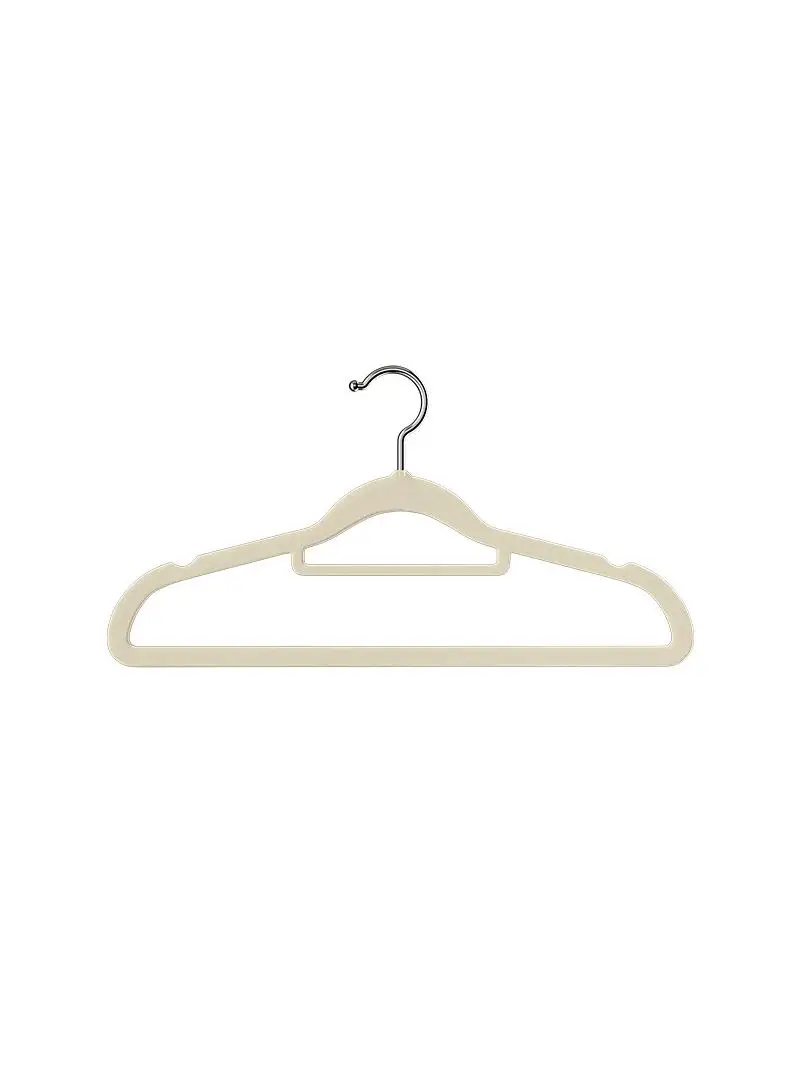 Flocking Clothes Hanger 100 Pieces Anti-Slip Shoulder Angle Clothes Drying Hanger Home Use Wardrobe Organizer Knitted Garment