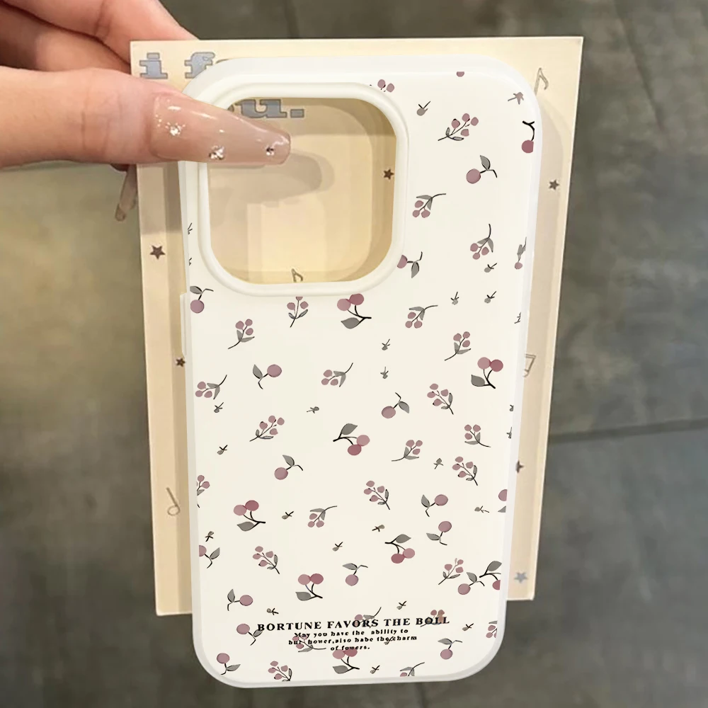 Für iPhone 17 15 16 14 Pro Max Hülle Plus Retro Einfache Blumenmuster-Abdeckung Für iPhone 13 11 12 ProMax XS XR XS 8 Plus Bonbonfarben Hüllen – Detail 3