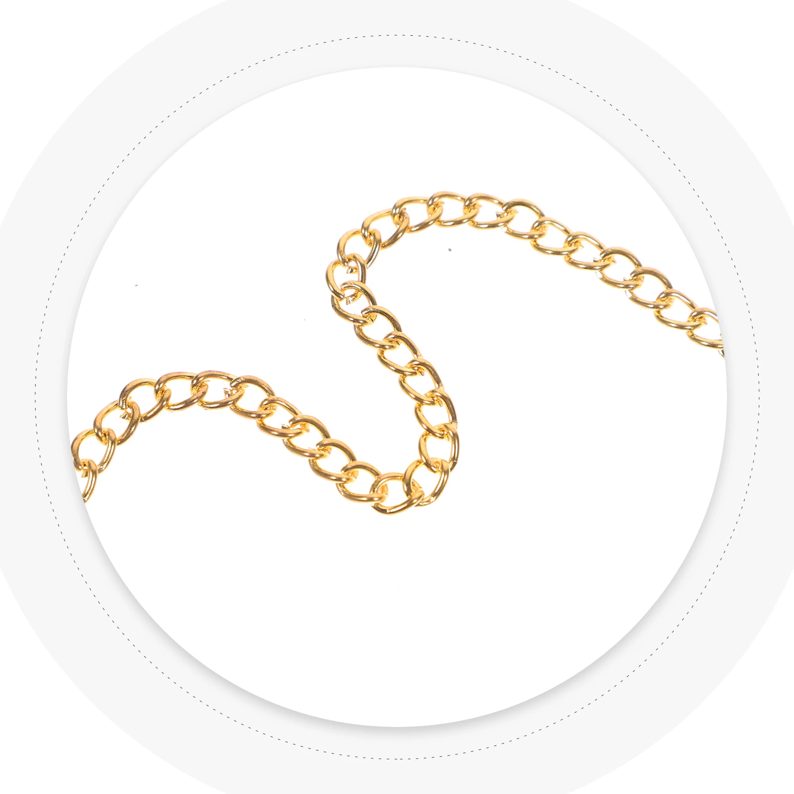 

Metal Pocket Watch Chain Sturdy Circular Spring Buckle Clothing Chain Accessory Jeans Chain Decorative Wallet Chain