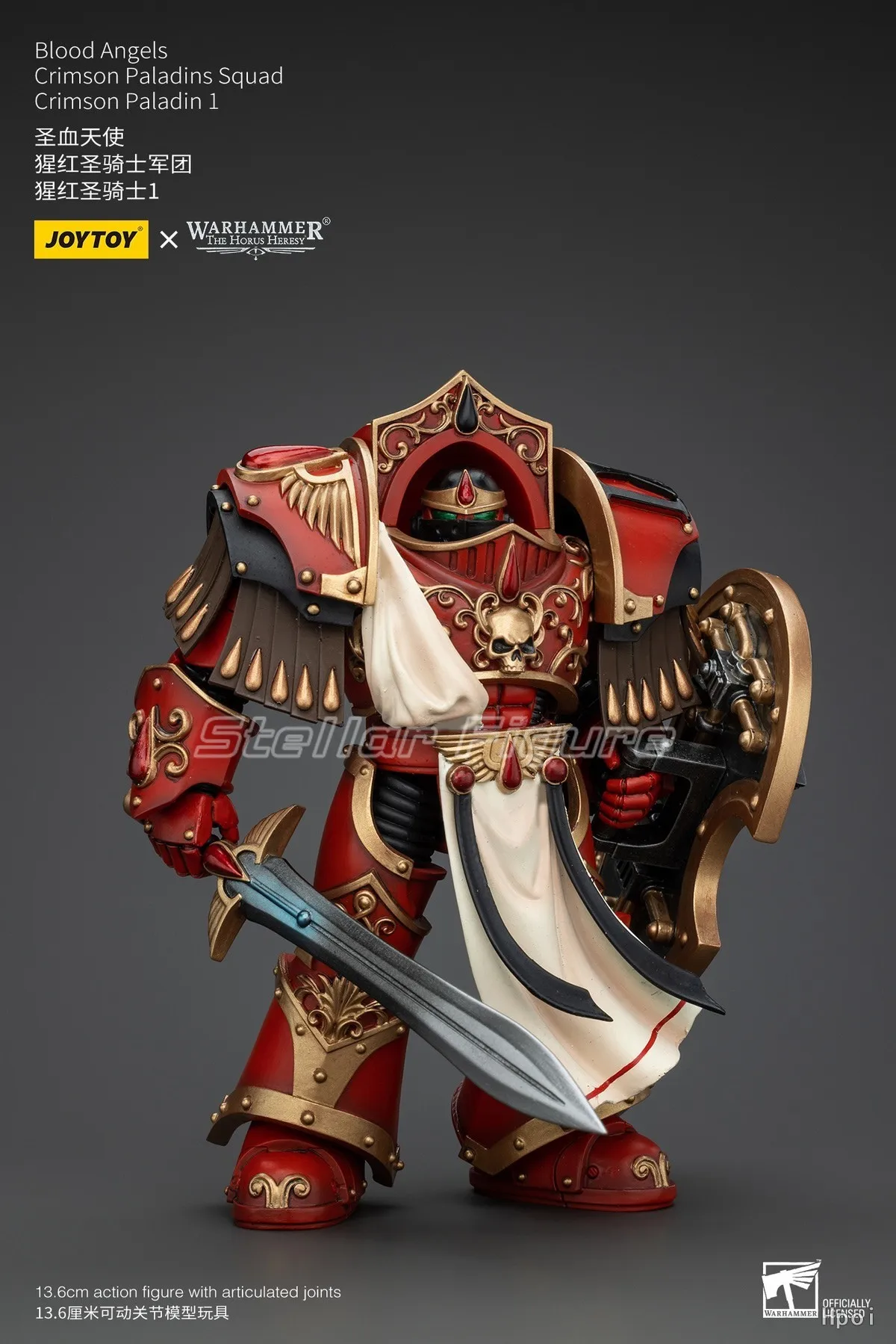 

【SF】JOYTOYS 1/18 Action Figure Warhammer 40K Blood Angels Crimson Paladins Squad Crimson Paladin 1 Prime Model Toy Gift
