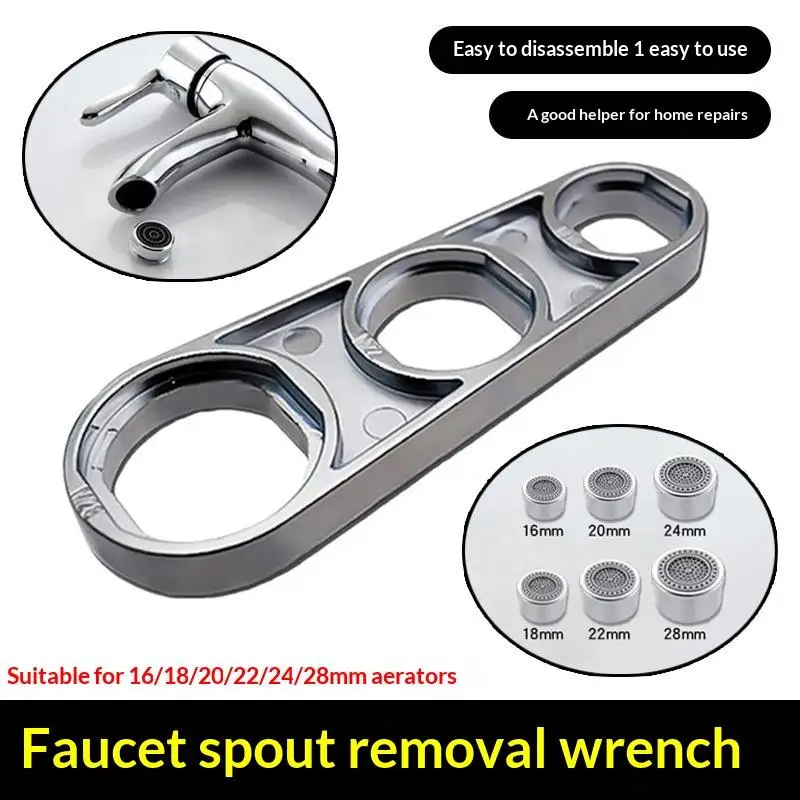 1/3Pcs 6-in-1 Heavy-Duty Zinc Alloy Tool Universal Faucet Aerator Key Wrench For Kitchen & Bathroom Spouts DIY Accessories