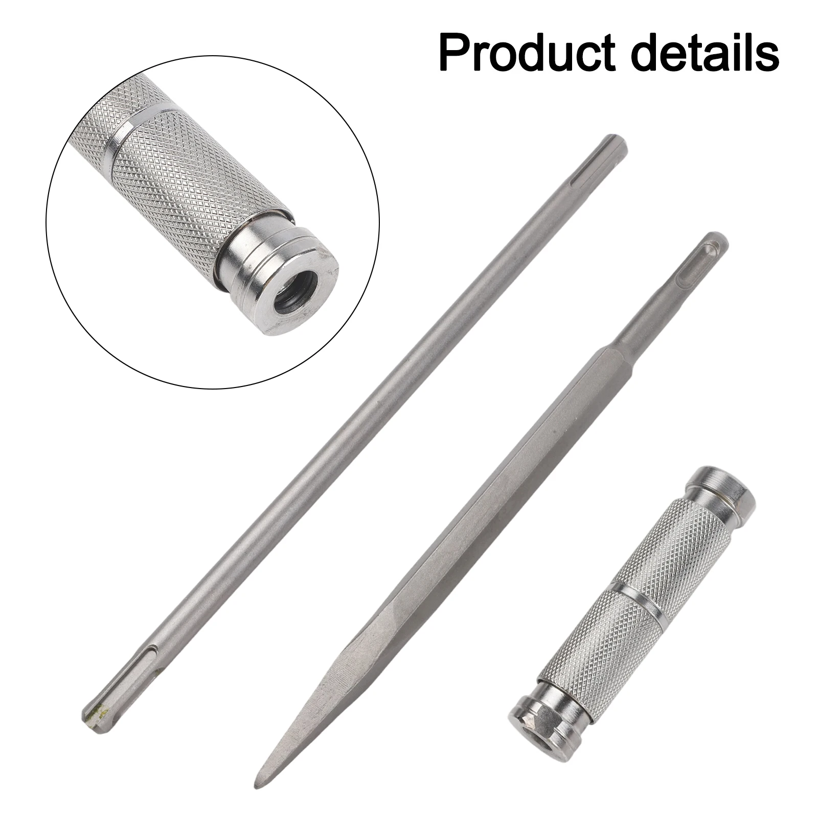 26cm Double-Ended Round Shank Extension Rod For SDS PLUS Hammer Drills - Quick-Release High Carbon Steel Adapter