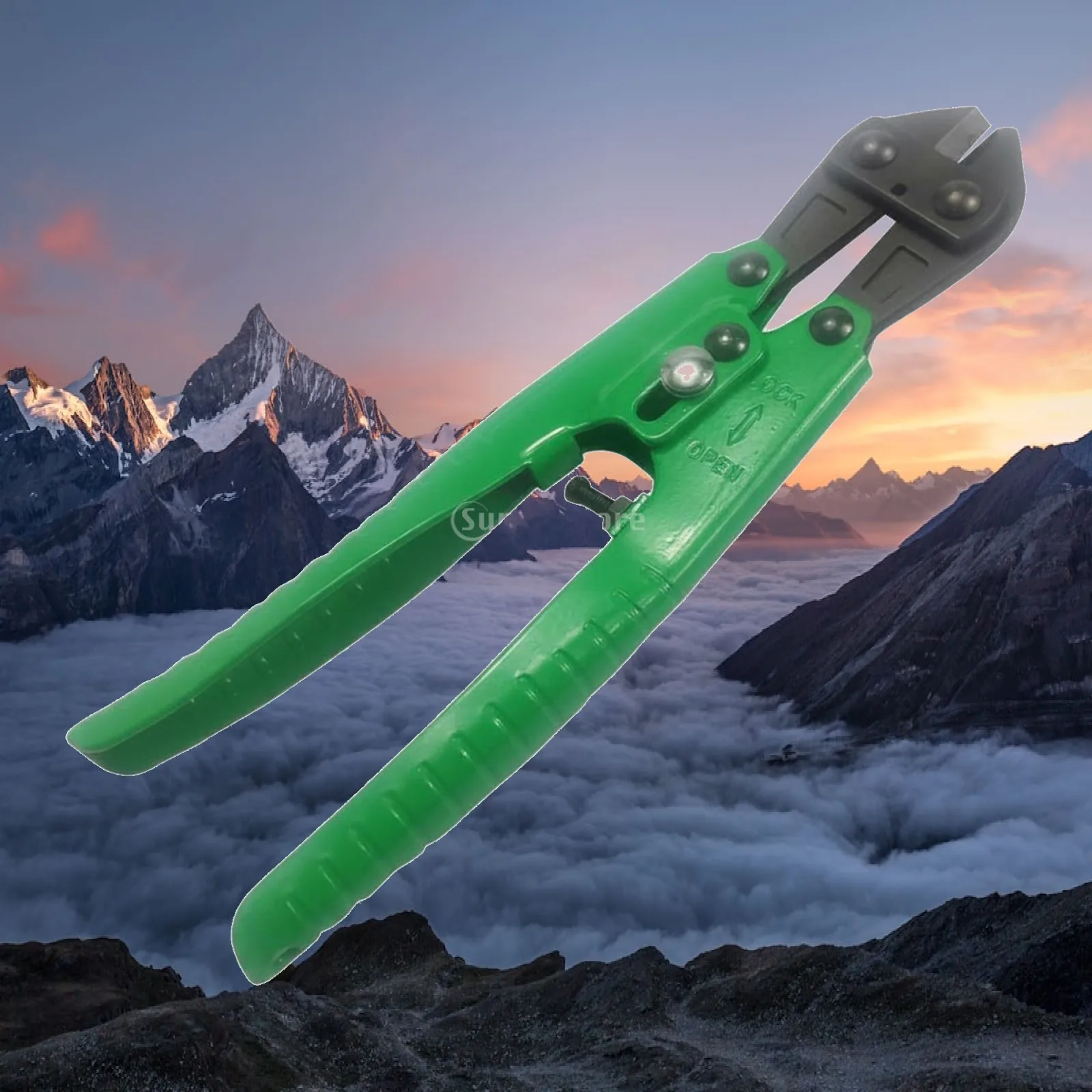 Locking Wire Cutter Ridged Grip Wire Cutter Green Coated Cutting Plier