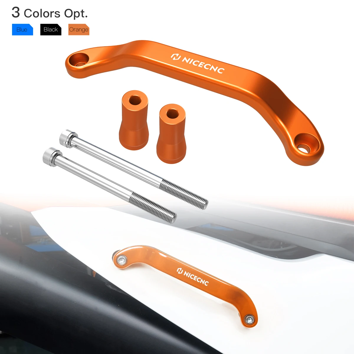 

For KTM 2024 EXC 300 EXC EXC-F XCW 125 200 250 300 350 400 450 500 Forged Rear Passenger Grab Handle SX SXF XC XCF 2023-2024