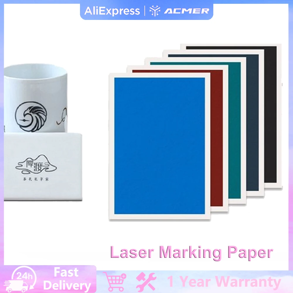 10PCS Laser Engraving Marking Paper for Laser Engraver Machine Laser Engraving Tools for Ceramics Glass Ceramic Tiles Metal