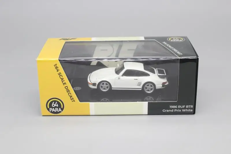 PARA64-Porsche 911 RUF BTR amarelo coleção limitada de modelos de carros de liga de fundição, 1:64