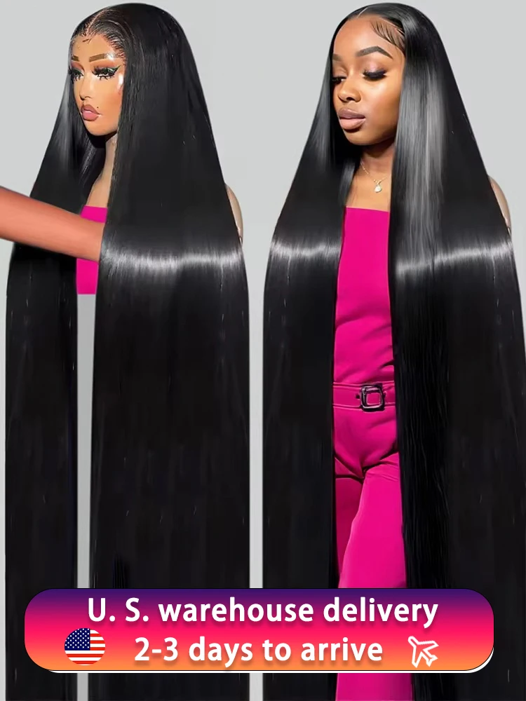 30 Inch 5x5 Straight Human Hair Wigs Transparent Lace Frontal Wig 13x4 200 Density 360 Full Lace Wigs Human Hair For Women